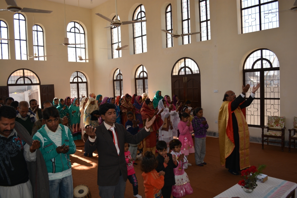 First Service in the First Orthodox Church in Pakistan on Christmas Day