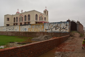 The current status of the road to the church.